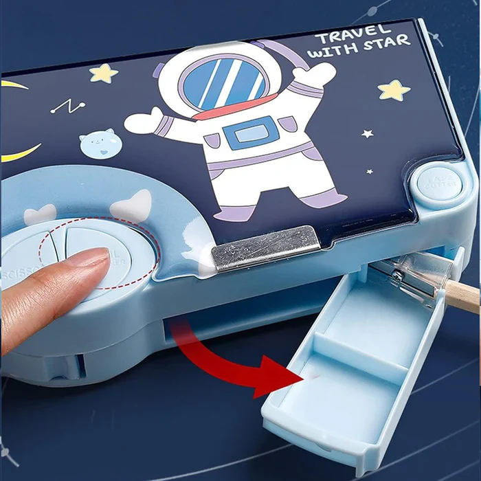 MULTIFUNCTIONAL PENCIL BOX FOR KIDS, SPACE PENCIL BOX FOR BOYS, KIDS PENCIL BOX FOR BOYS & GIRLS, MAGNETIC PENCIL BOX FOR BOYS, POP UP PENCIL BOX, SPACE THEME RETURN GIFTS FOR KIDS (SPACE PENCIL BOX)